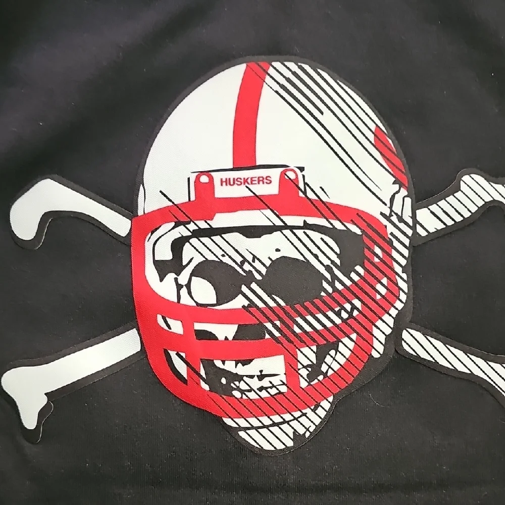 Adidas Black Nebraska Huskers Hoodie NWOT - Picture 2 of 3